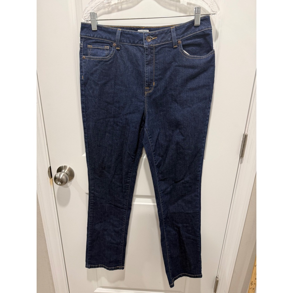 L.L.Bean Womens Jeans Classic Fit Dark Wash Blue 35x29